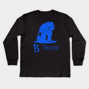 Tezos  Crypto Cryptocurrency XTZ  coin token Kids Long Sleeve T-Shirt